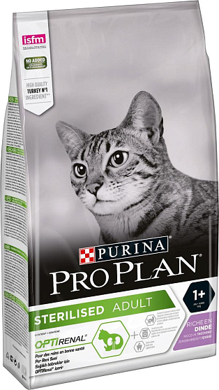 Pro Plan Корм сух полнорац д/взр кошек с чув пищ или особ предпоч в еде с высок содерж индейки,400г