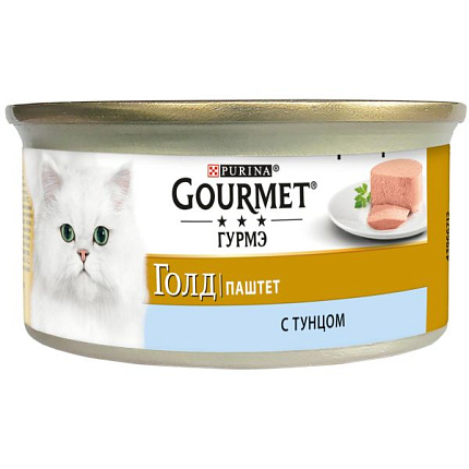 Gourmet Gold Корм конс. полнорац с тунцом для взр. кошек,85г