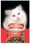 Корм конс д/кошек "Chammy" с лососем и форелью в соусе,85гр